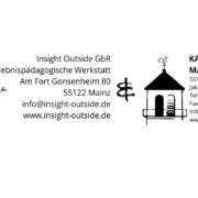 Logos und Adressen von Insight Outside und der kath. Pfarrgemeinde Mainz-Weisenau