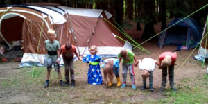 Theatergruppe beim Verbeugen