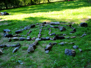 ein halb fertiges Labyrinth